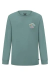 Billabong Kids' Skelly Card Long Sleeve T-shirt In Blue