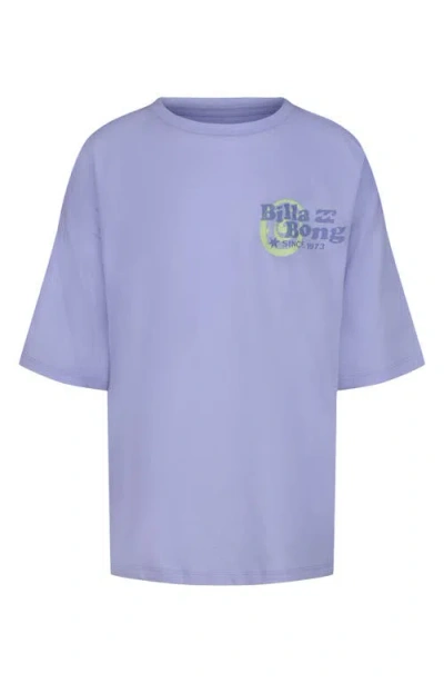 Billabong Kids' Sound Oversize Cotton Graphic T-shirt In Purple