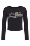 Billabong Kids' Sun Flash Long Sleeve Graphic T-shirt In Black