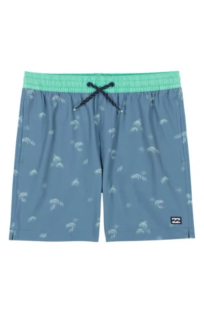 Billabong Kids' Sunday Layback Swim Trunks In Glacier Blue