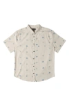 Billabong Kids' Sundays Cotton Button-up Shirt In Cream