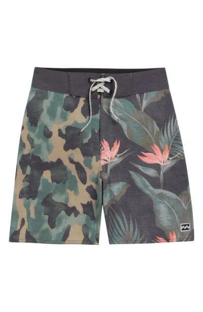 Billabong Kids' Sundays Pro Water Repellent Swim Trunks In Multi