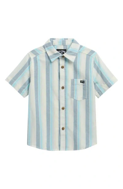 Billabong Kids' Sundays Short Sleeve Cotton Button-up Shirt In White