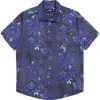 Billabong Kids' Sundays Tropical Print Short Sleeve Cotton Button-up Shirt