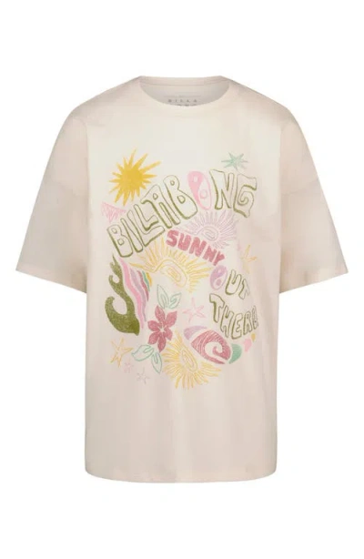 Billabong Kids' Suns Out Graphic Oversized T-shirt In Transparent