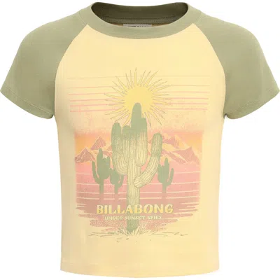 Billabong Kids' Sunset Break Raglan T-shirt In Green