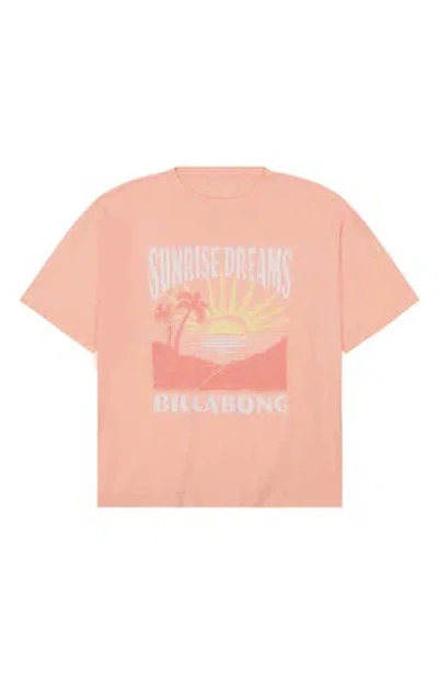 Billabong Kids' Sunshine Dream Cotton Graphic T-shirt In Apricot Blush