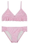 Shop Billabong Kids' Sweet Waves Floral Two-piece Swimsuit In Pink Dream