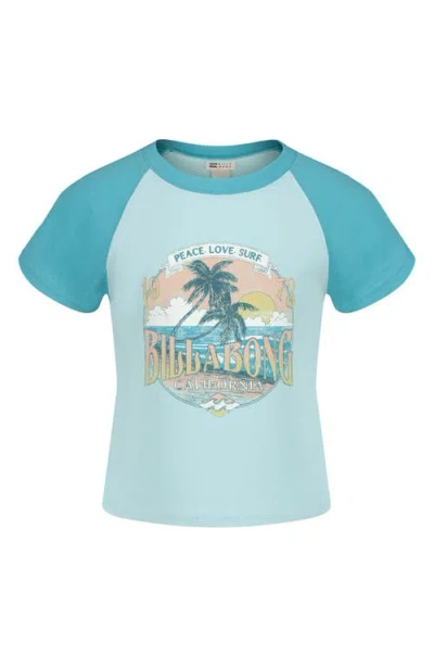 Billabong Kids' Tropical Mindset Colorblock Cotton Graphic T-shirt In Green