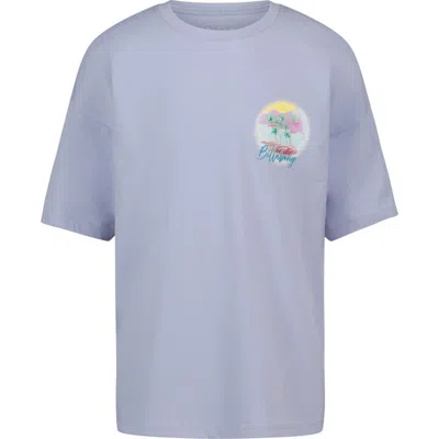 Billabong Kids' Waves Oversized Graphic T-shirt In Blue