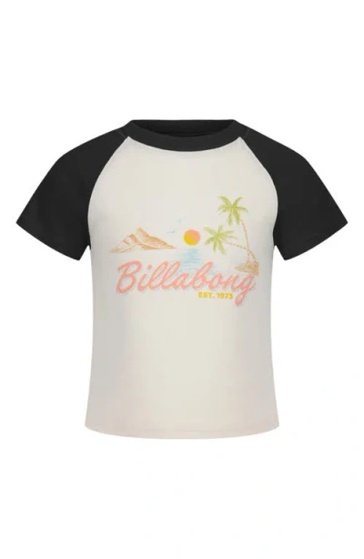 Billabong Kids' What A Vibe Raglan T-shirt In Black