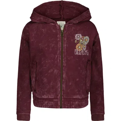 Billabong Kids' Wildflower Full Zip Hoodie In Red