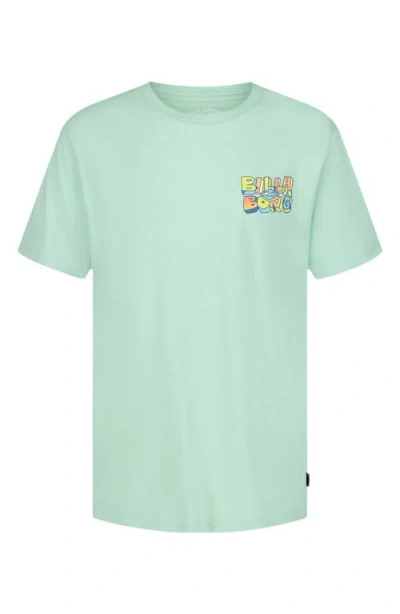 Billabong Kids' Wonky Cotton Graphic T-shirt In Green