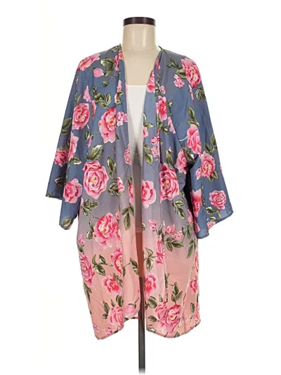 Pre-owned Billabong Kimono In Pink