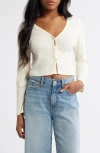Billabong Lana Pointelle Stitch Button-up Top