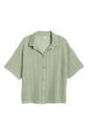 Billabong Largo Open Stitch Cover-up Shirt In Pistachio