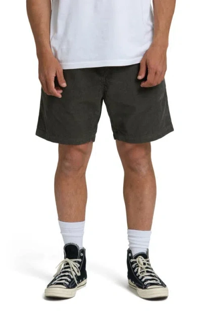 Billabong Larry Layback Cotton Corduroy Shorts In Black