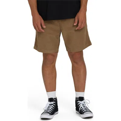Billabong Larry Layback Cotton Corduroy Shorts In Green