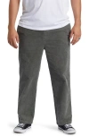 Billabong Larry Relaxed Straight Leg Corduroy Drawstring Pants In Slate Green