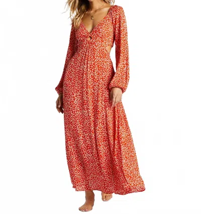 Billabong Last Call Dress In Emerald Bay In Orange