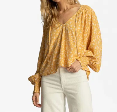 Billabong Late Night Top In Goldie In Multi