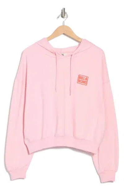 Billabong Lazy Daze Crop Hoodie In Pink