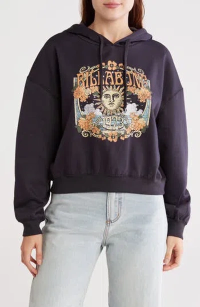Billabong Lazy Daze Crop Hoodie In Blue
