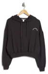 Billabong Lazy Daze Crop Hoodie In Black Sands