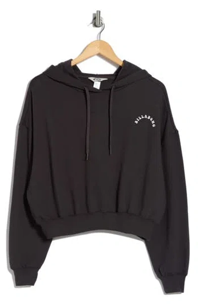 Billabong Lazy Daze Crop Hoodie In Black Sands