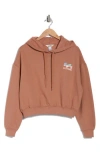 Billabong Lazy Daze Crop Hoodie In Rose Brown