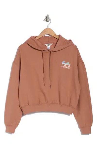 Billabong Lazy Daze Crop Hoodie In Rose Brown