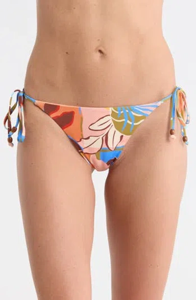 Billabong Lei Daze Maya Side Tie Bikini Bottoms In Multi