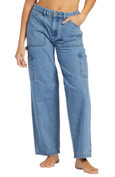 Billabong Leia Carpenter Jeans In Blue Rinse Indigo