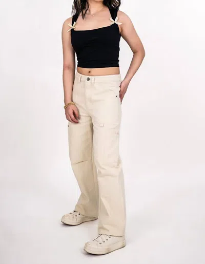 Billabong Leia Carpenter Pants In White Cap In Multi