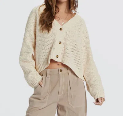 Billabong Lennon Cardigan In Dove In Grey