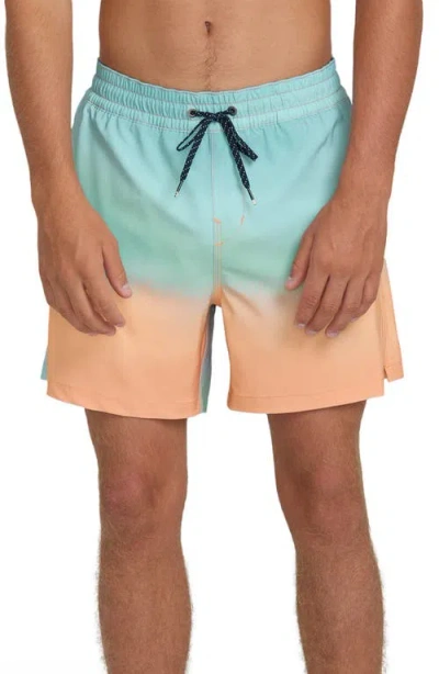 Billabong Lineup Layback Swim Trunks In Green