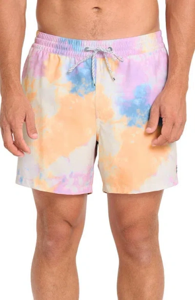 Billabong Lineup Layback Swim Trunks In Pink