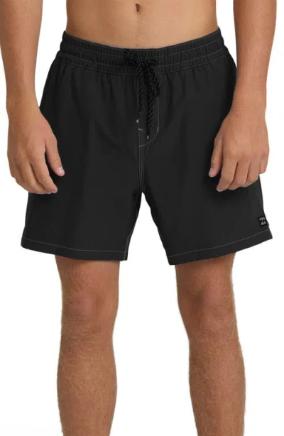 Billabong Lineup Solid Lb Board Shorts In Black