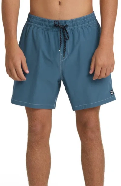 Billabong Lineup Solid Lb Board Shorts In Blue