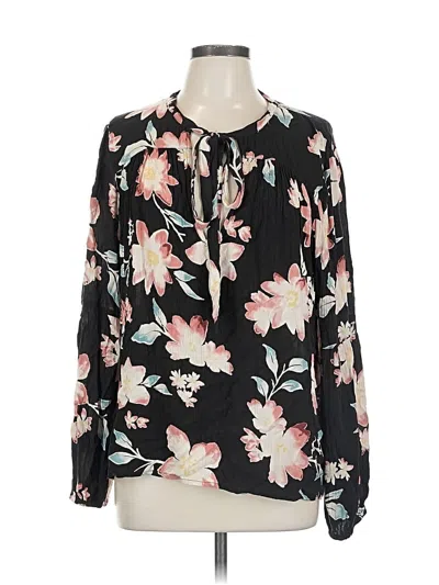 Pre-owned Billabong Long Sleeve Blouse In Black