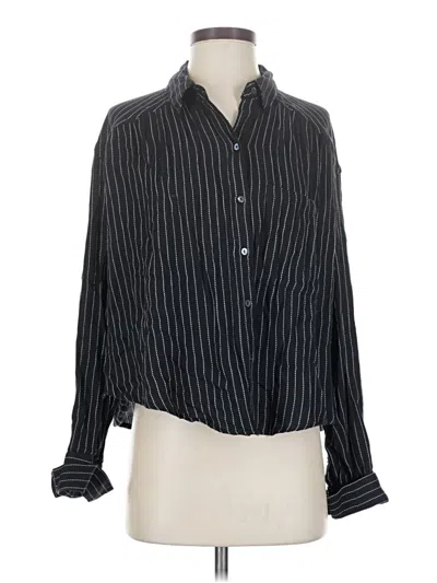 Pre-owned Billabong Long Sleeve Blouse In Black