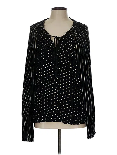 Pre-owned Billabong Long Sleeve Blouse In Black