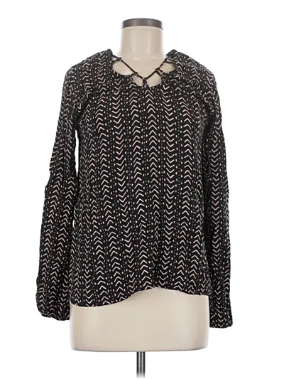 Pre-owned Billabong Long Sleeve Blouse In Black