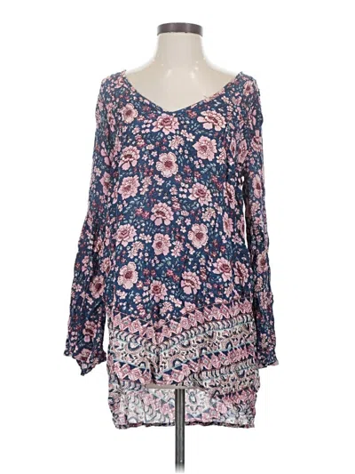 Pre-owned Billabong Long Sleeve Blouse In Blue