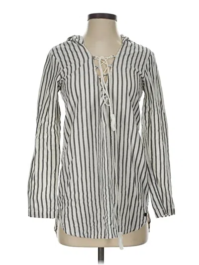 Pre-owned Billabong Long Sleeve Blouse In Ivory