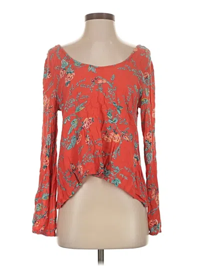 Pre-owned Billabong Long Sleeve Blouse In Orange