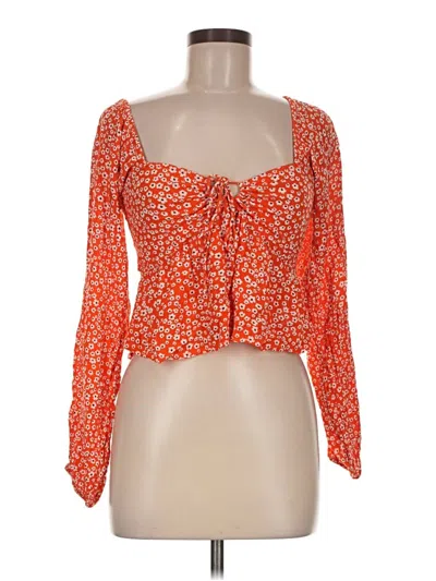 Pre-owned Billabong Long Sleeve Blouse In Orange