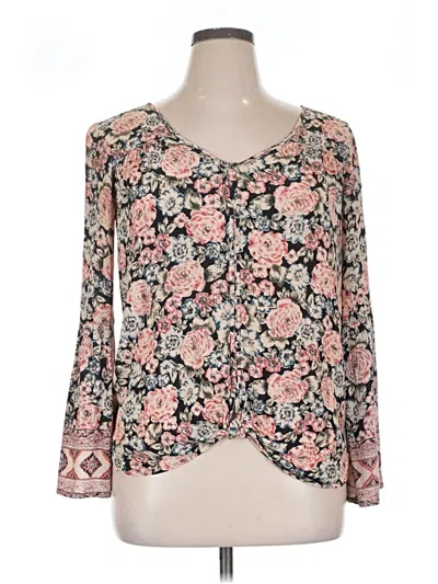 Pre-owned Billabong Long Sleeve Blouse In Pink