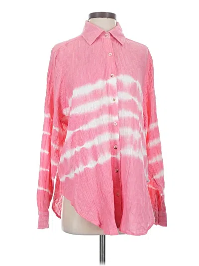 Billabong Long Sleeve Blouse In Pink