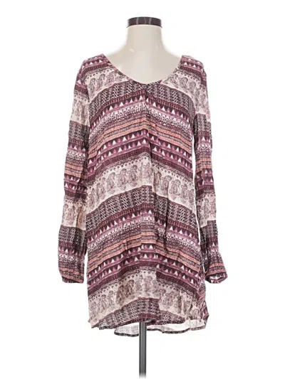 Pre-owned Billabong Long Sleeve Blouse In Purple